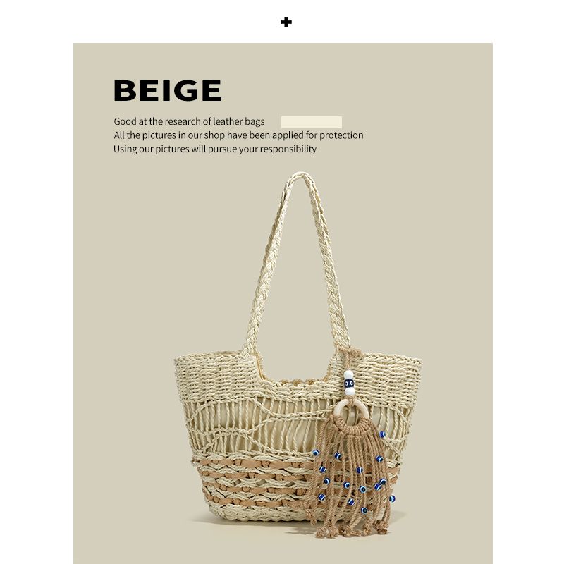 

Bag Female Chier Summer Casual Straw Bag Rice White(Gift bag for the counter)