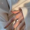 Hollow love ring women's open ring niche design sense of tide cold female index finger personality fashion ring