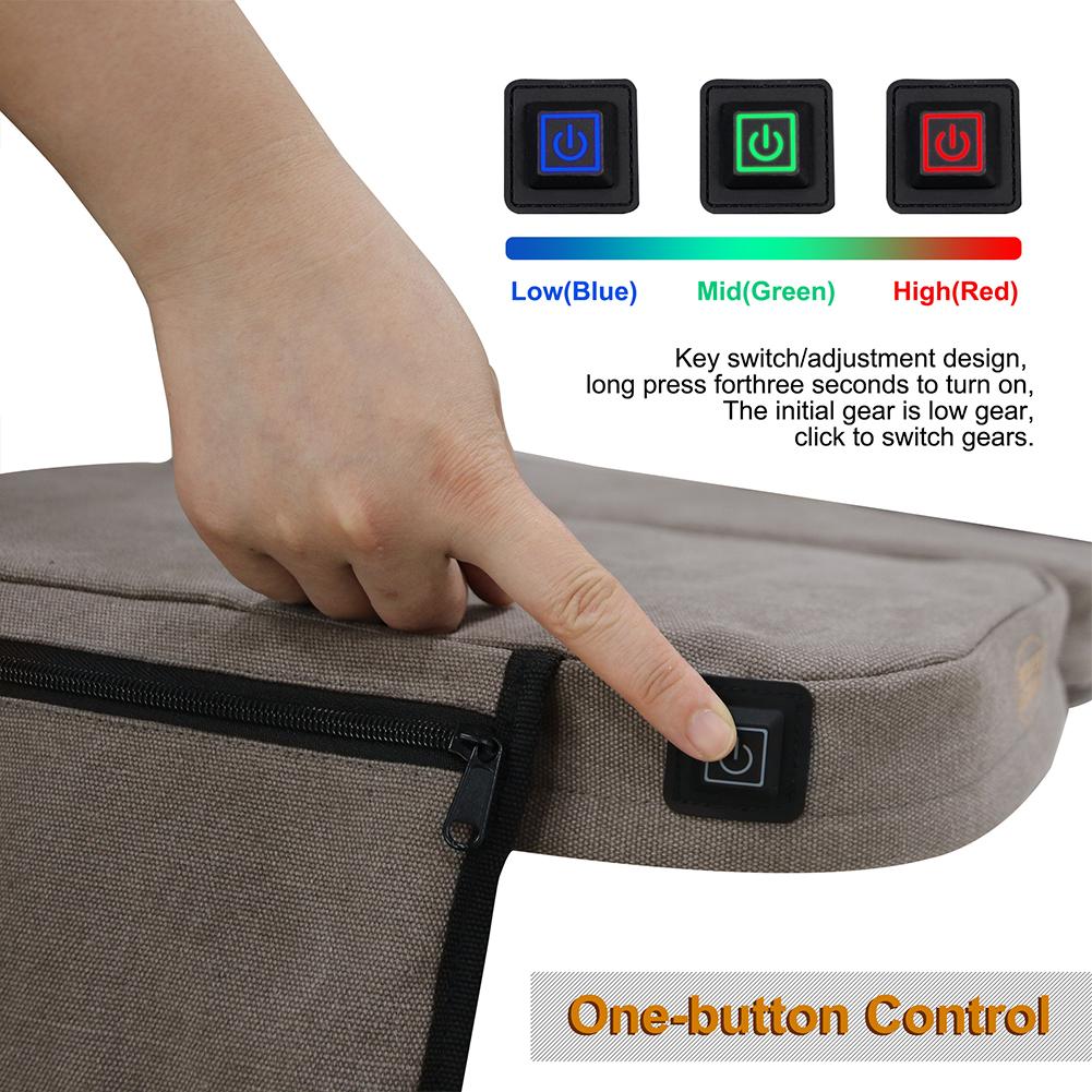 Electric Heated Seat Cushion Waterproof Outdoor Camping Seat Cushion USB Power Heating Seat Cushion for Park Stadium Car Travel