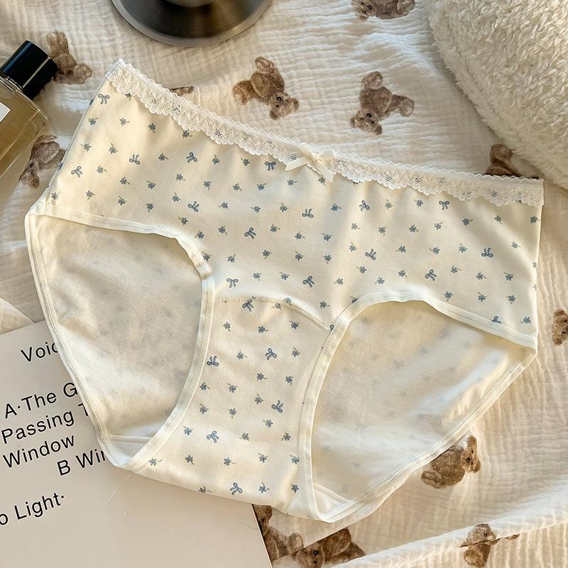 Big Size Girls Summer Thin New Sweet Floral Waist Breathable Underwear