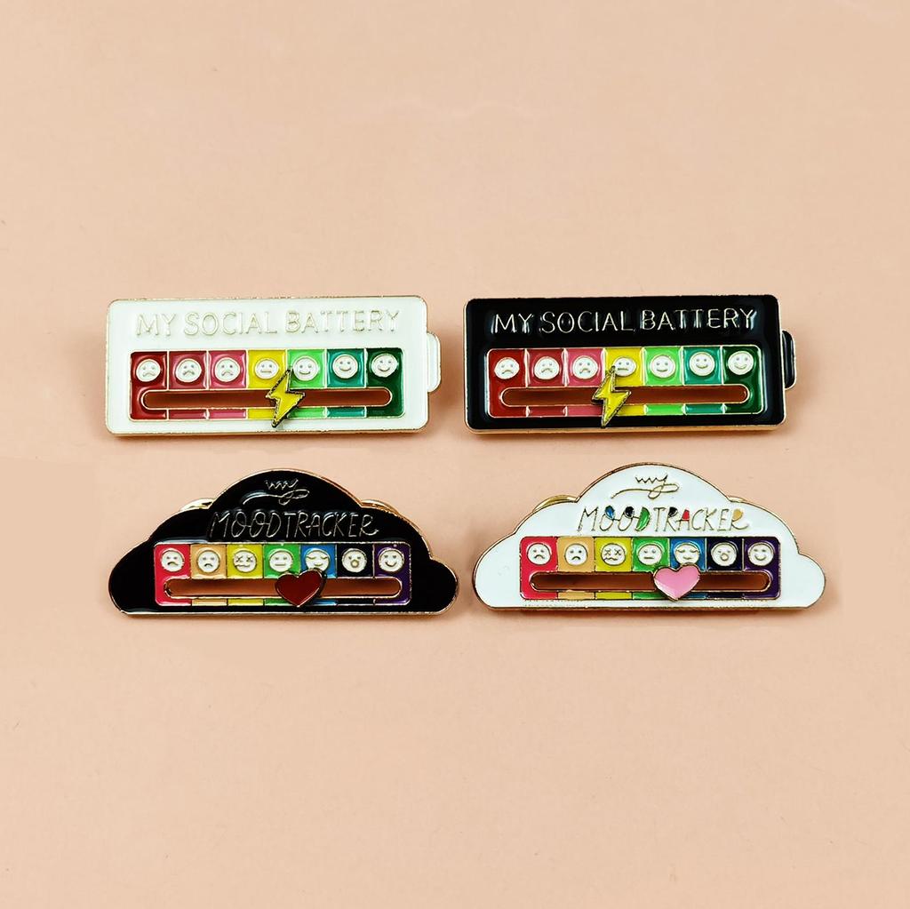 Niche Design Mood-Changing Smiling Face Brooch - Creative Metal Badge for Students' Clothing & Backpacks