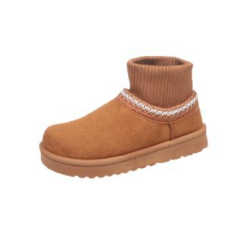 

New Thick-soled Knitted Warm Snow Boots and Women s Fleece Thickened Shoes 41