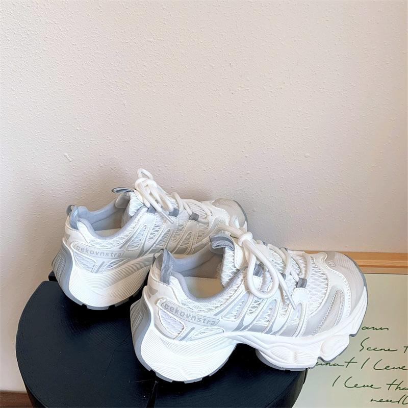 Autumn new thick-soled heightening dad shoes casual sports shoes breathable mesh