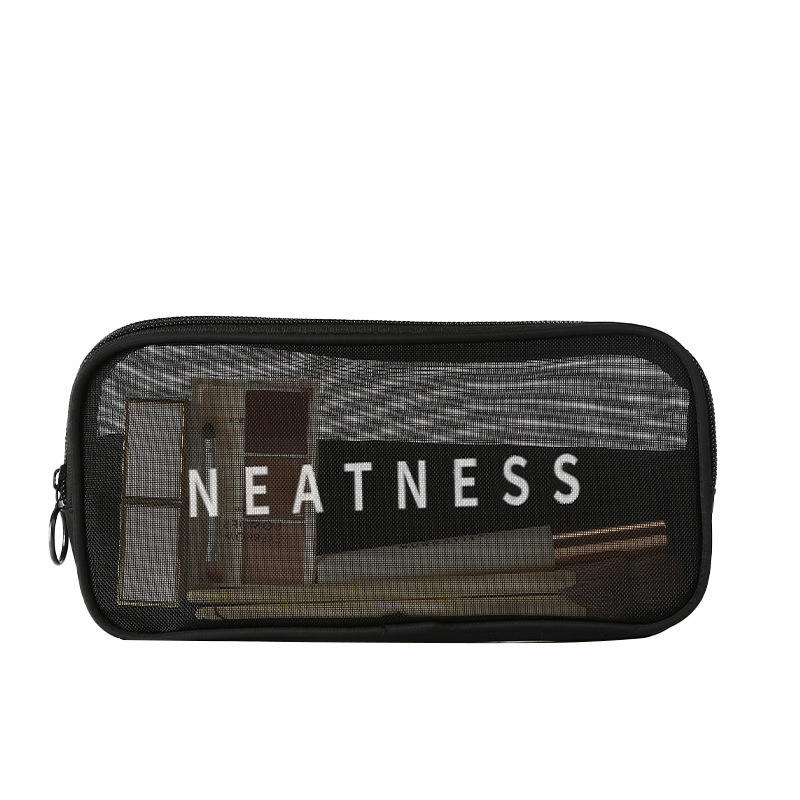 Transparent Mesh Makeup Bag Storage Case Zipper Make Up Bags 3 Size Women Travel Toiletry Wash Cosmetic Bag