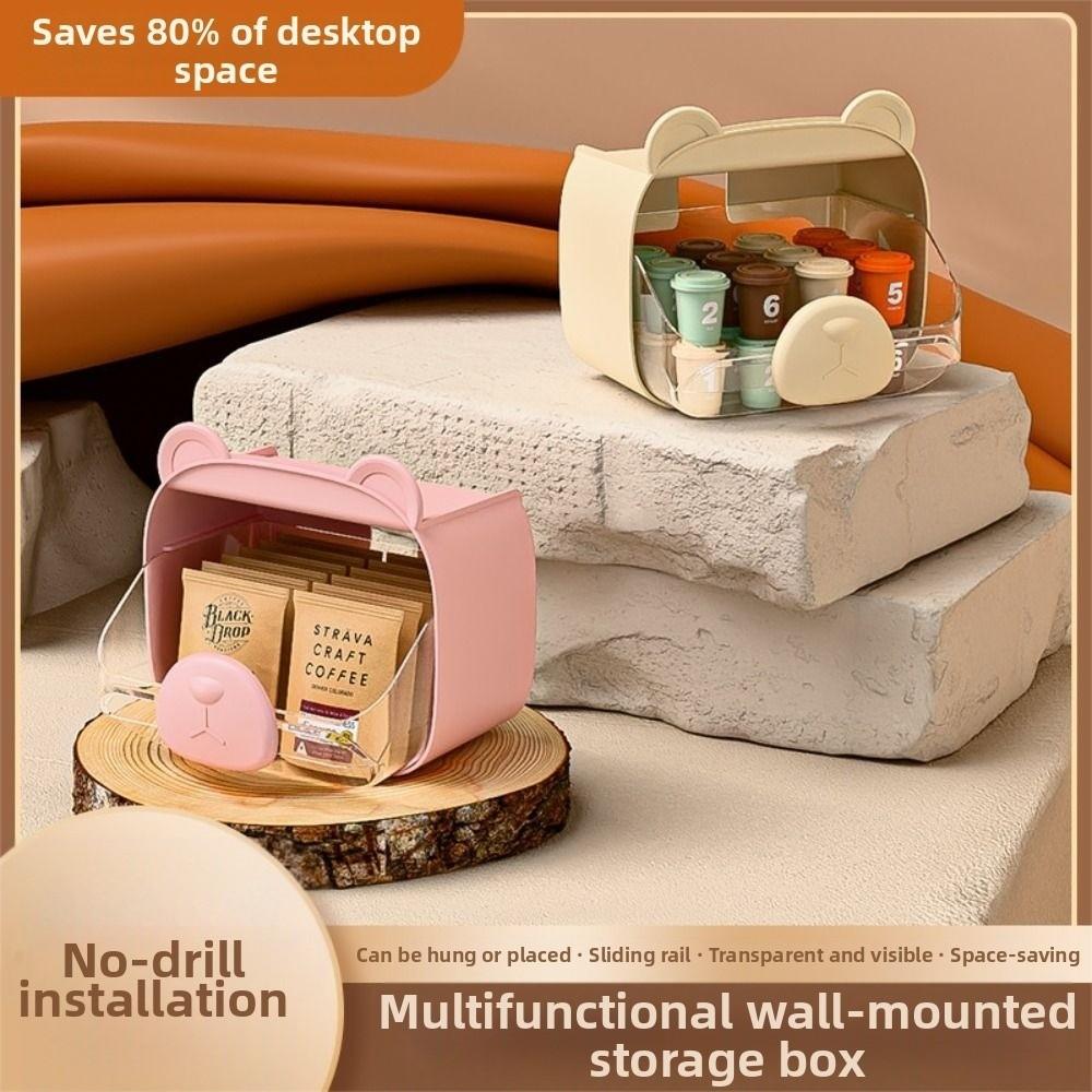 High Quality Wall Mounted Storage Box Space Saving Household Hanging Organizer Holder Large Capacity Dustproof Storage Rack