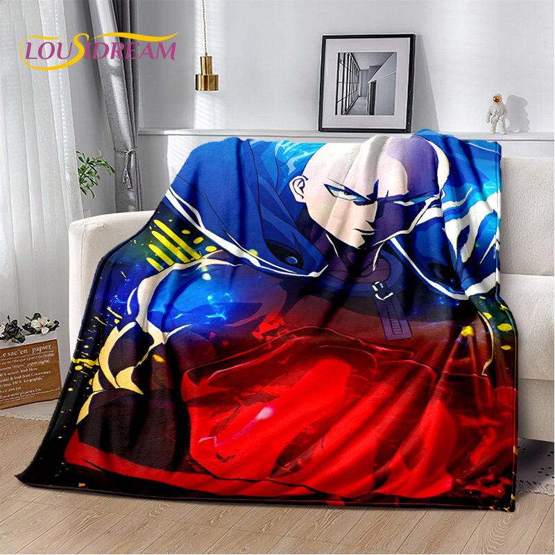 ONE PUNCH MAN Anime kreslená měkká plyšová deka, flanelová deka přehoz do obývacího pokoje Ložnice Pohovka Pohovka Piknikový kryt pro děti