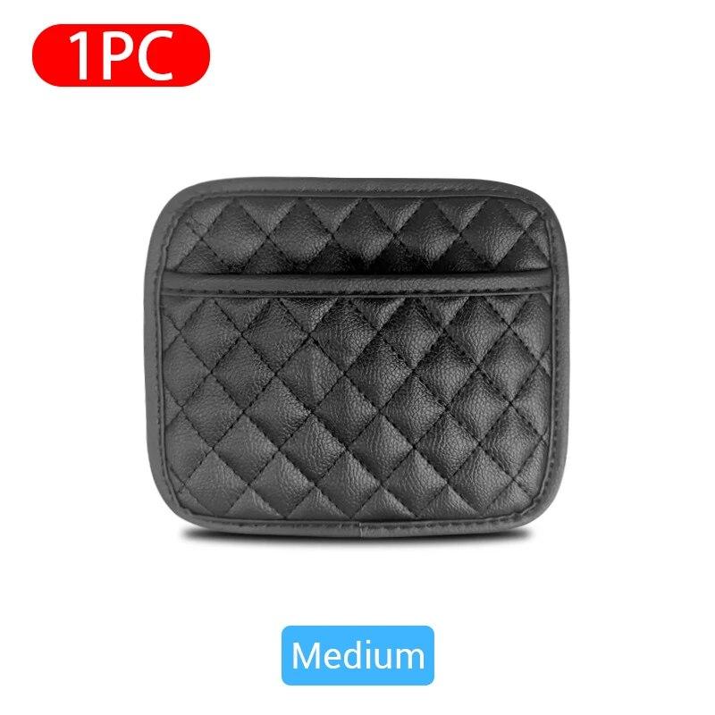 PU Leather Car Storage Pocket Seat Back/Door/Center Console Organizer for Small Stuff Car Storage Bag Universal for All Vehicles