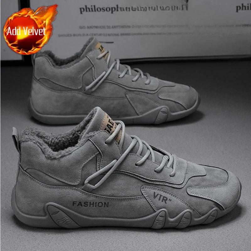 Men's Snow Boots Lace Up Male Winter Shoes Warm Cold Proof Anti Slip Brands Footwear Comfortable Fashion Sale Original Deals Fur