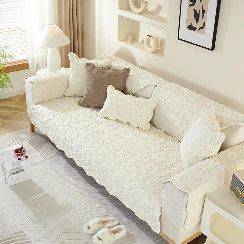 

Чехол для дивана с вышивкой из синели с шестиугольным узором, утолщенный коврик для дивана, костюм, чехол для дивана для гостиной, коврик, домашний декор 70x70cm 1pcs