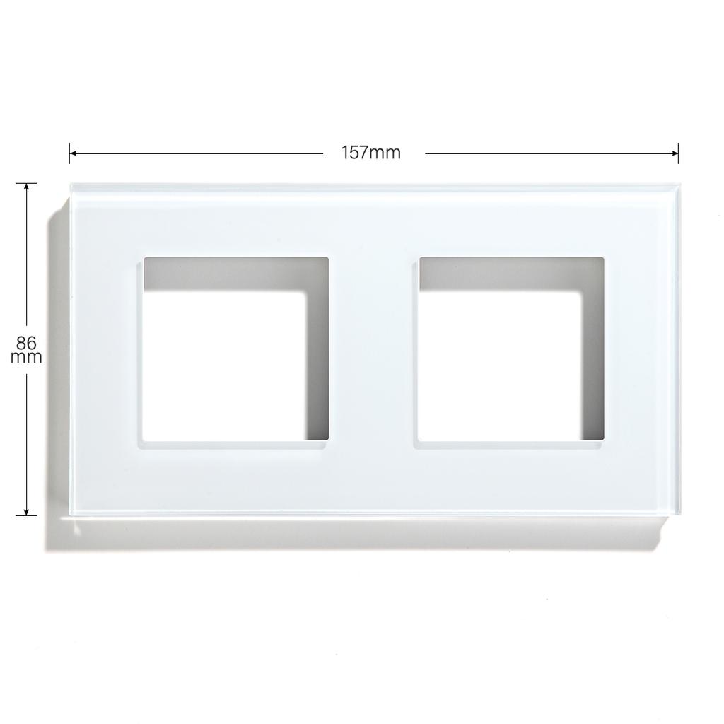 BSEED EU Standard Wand Glasrahmen DIY Teile Für Lichtschalter Steckdosen Metallplatte Inklusive Kristallpaneel Nur 86/157/228mm