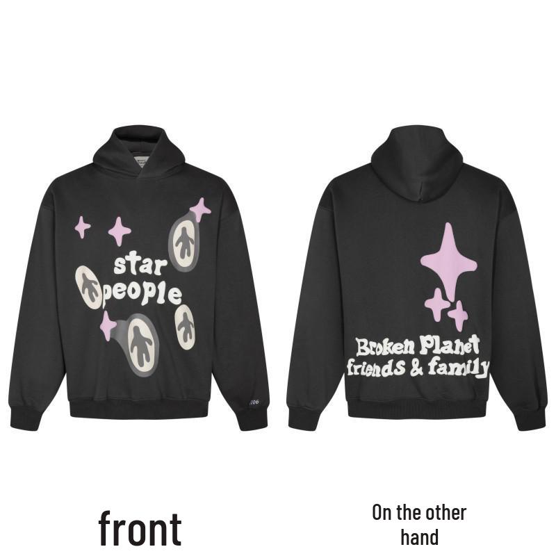 American Trendy BROKEN PLANET MARKET Fleece-lined Hoodie for Men & Women - Autumn/Winter Collection