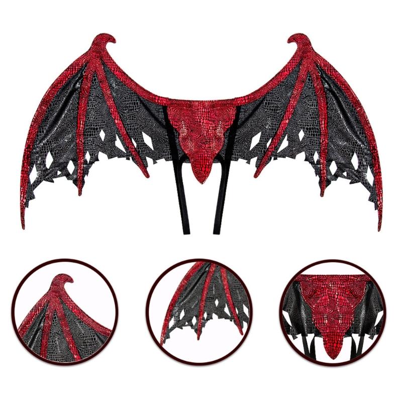 Glittering Dragon Wing Costume Accessory Role Playing Easy Wear For Cosplay And Halloween Parties
