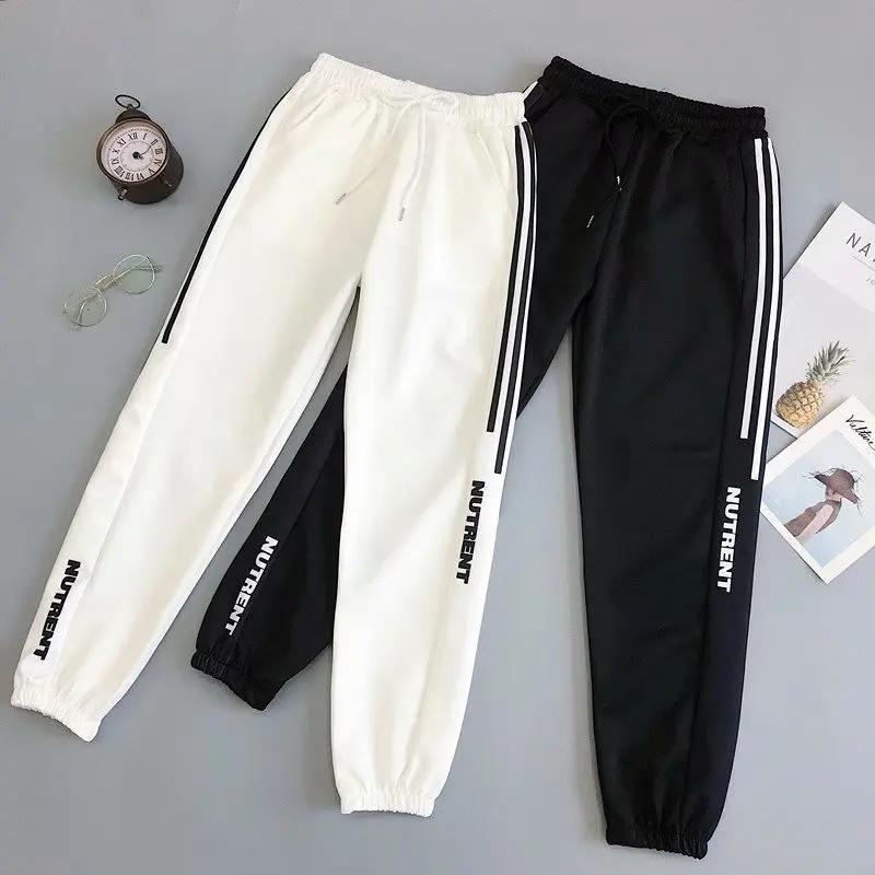 Summer Casual Sweatpants Women's Thin Style Student Ulzzang Original Harajuku Loose Fit Slimming Three-quarter Length Trousers