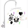 Baby Crib Mobile for Crib with Hanging Rotating Toys, Nursery Mobile with Music Box, Black and White Mobile for Baby Newborns 0-24 Months