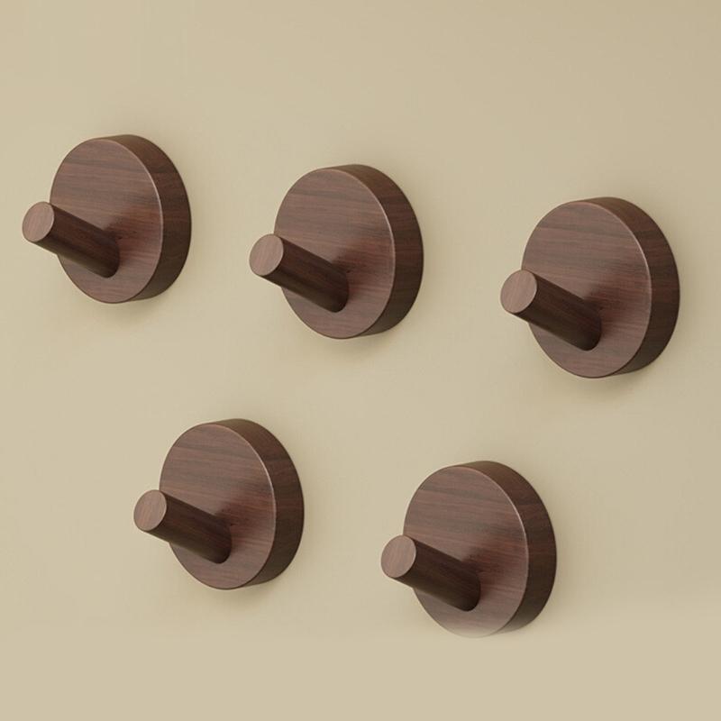 Wood Wall Hook With Strong Adhesive For Sturdy Hanging In Bathroom And Kitchen Supplies