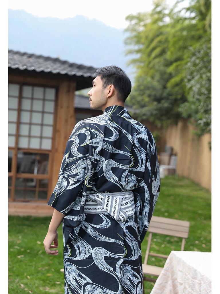 Pánské tradiční japonské kimono - Nežehlivé, Ideální na cestování a fotografování