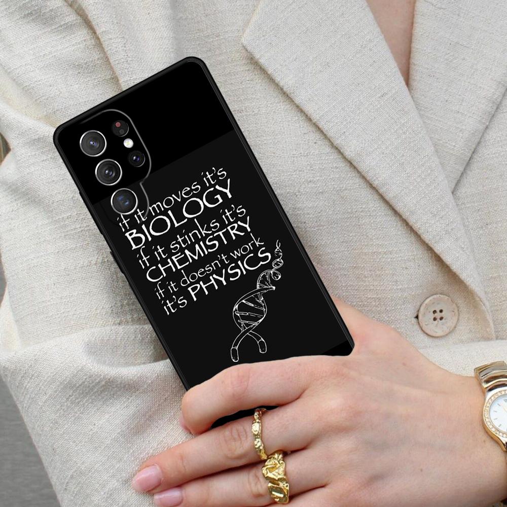 Biology and Chemistry PATTERN Cell Phone Case for Samsung Galaxy S26 Ultra S25 S24 S23 S22 S21 S20 Note10 Cover