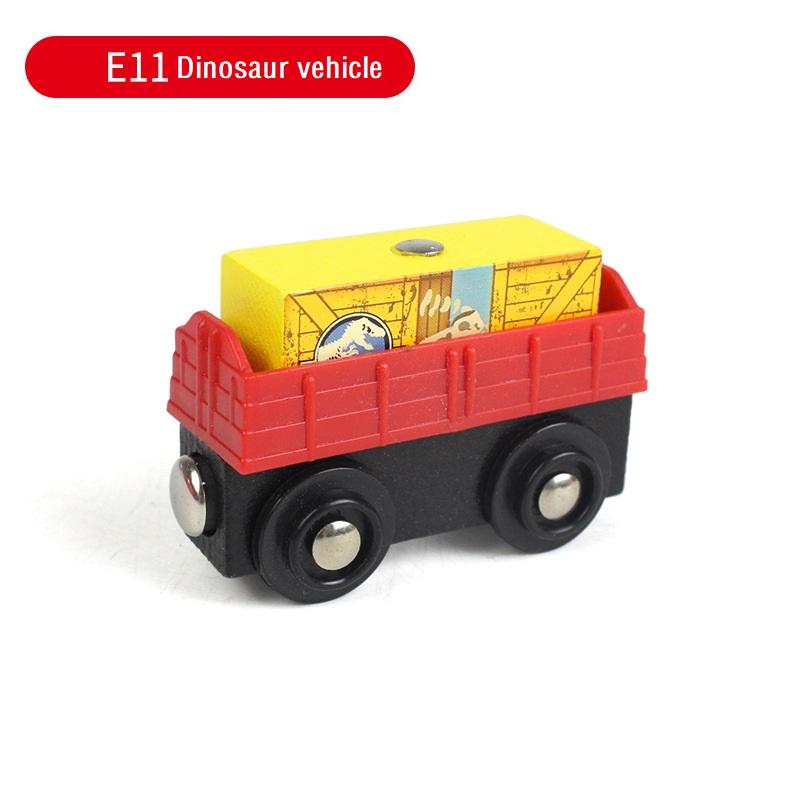 Non-Toxic Wooden Magnetic Train Kids Train Toy Anime Locomotive Car Toys Wooden Track Train Railway Vehicles Children Birthday Gifts