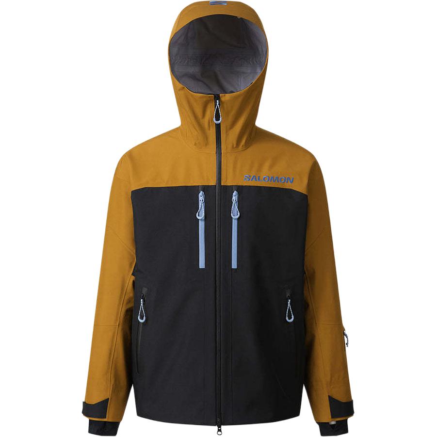 

Куртка Salomon Color Block с капюшоном и застежкой-молнией, с длинными рукавами, унисекс, желтая, LC2558600 XL