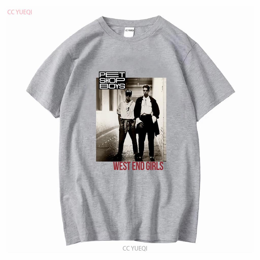 Pet Shop Boys West End Girls T-shirt Nera Tutte le Taglie S 2345XL manica lunga o corta vintage Lavata Versatile uomo