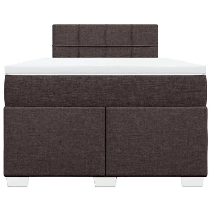 Maison Exclusive - Sommier à lattes de lit et matelas marron foncé 120x190cm tissu