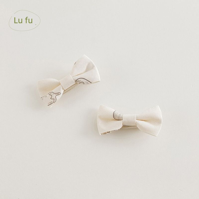 [Mark Jenny French Style] Girls  French Fruit and Vegetable Bow Hairpin Baby Hair Accessories Summer Style 240927 Fruit and Vegetable Rice([2 Pieces in Stock])