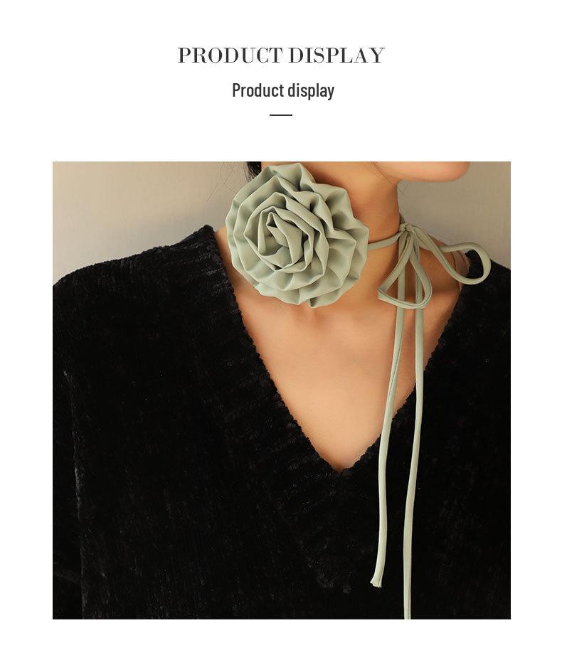 Kenjie 2024 Spring/Summer Rose Choker Necklace - Women's European & American Fashion Accessory