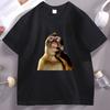 Funny Monkey Thinking Meme T Shirt Unisex Unisex Vintage Short Sleeve Round Neck Tshirt Male Designer Clothes Animal Lover Tees
