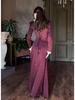 2026 European-American Lapel Print Long Sleeve Slimming Bodycon Dress