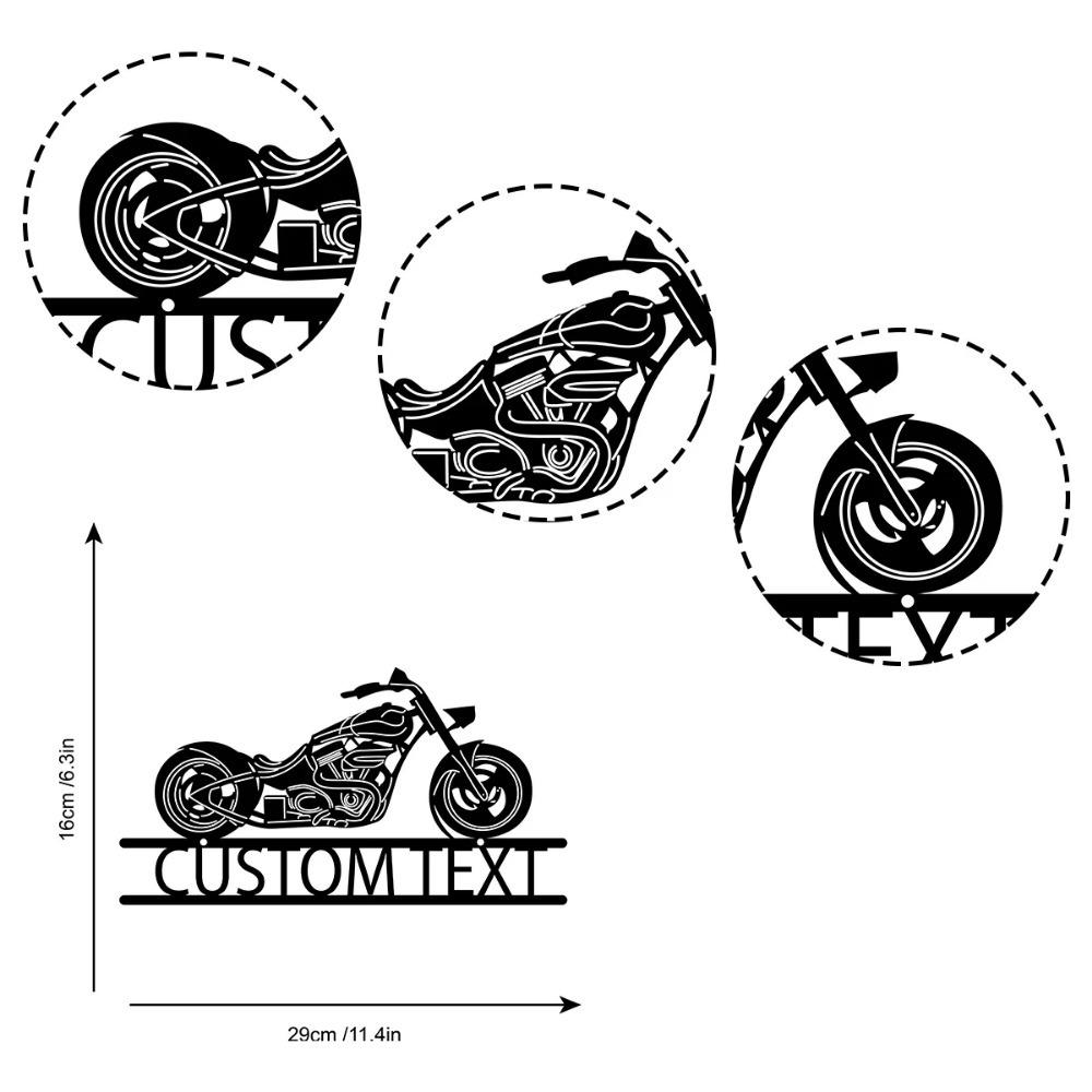 Custom Metal Motorcycle Emblem, Personalized Garage Badge, Man Cave Wall Art, Custom Sign Gift