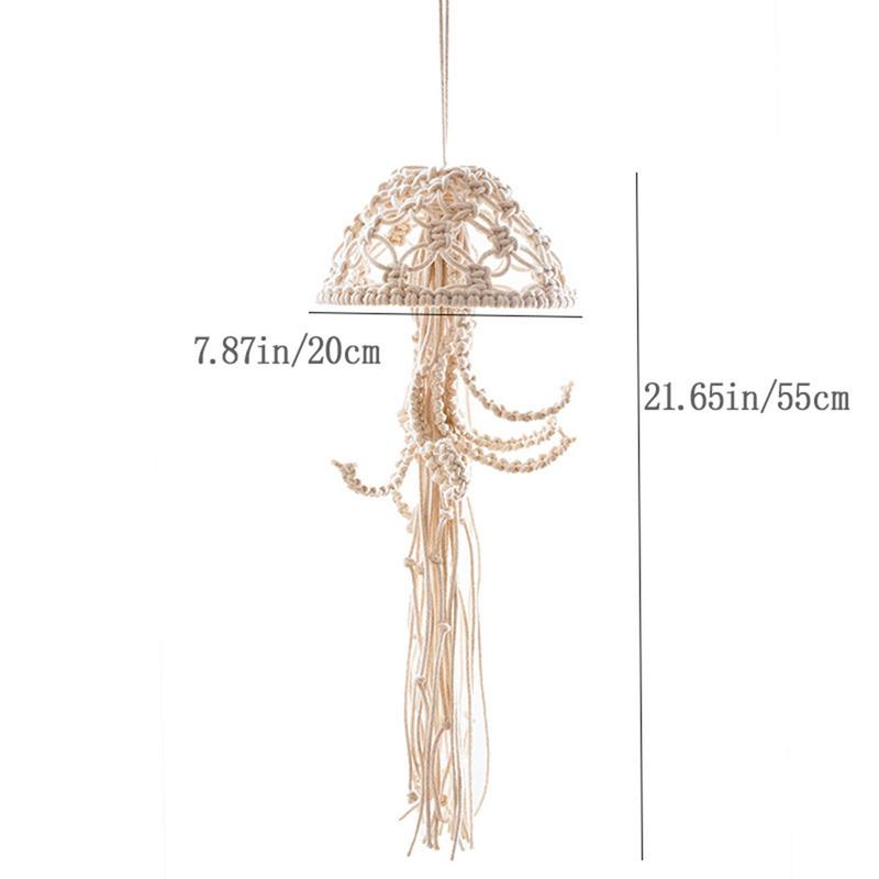 Macrame Dream Catcher Jellyfish Bohemian Decor For Bedroom With Lights Dream Catcher Nursery Decor Dream Catchers Moon Room