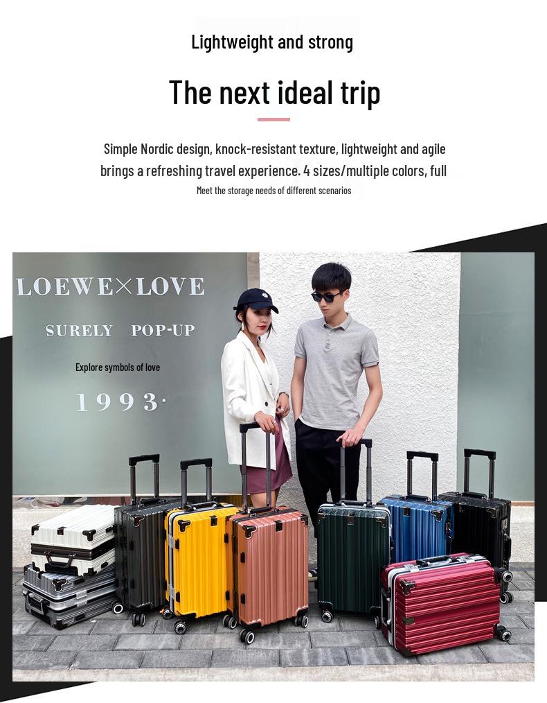 20" Carry-On Trolley with Silent Wheels, Combo Lock - Men's, Women's, Student - Large 28" Capacity