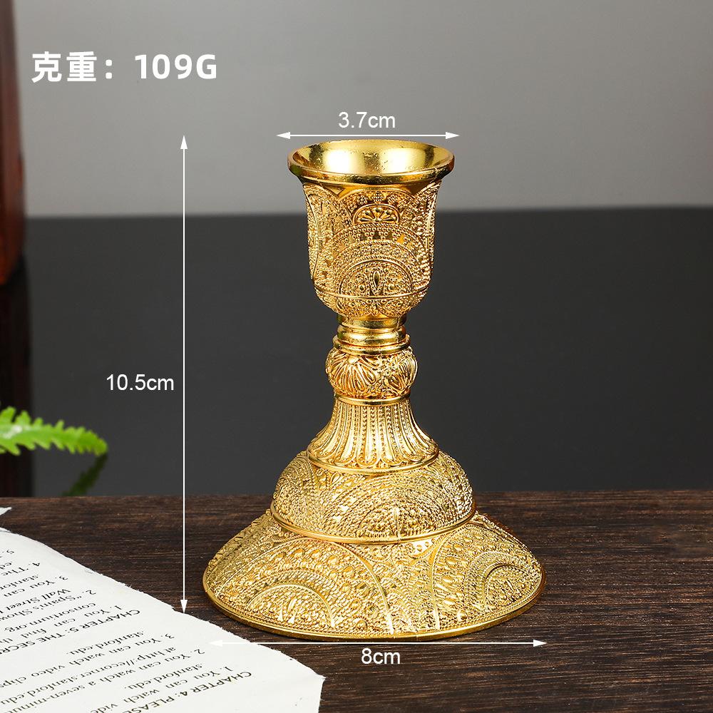 

3/5-head European Retro Metal Candlestick Dining Table Candlelight Dinner Home Decoration 1pc