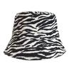 Zebra Stripe Bucket Hat Breathable UV Protection Summer Sun Hat