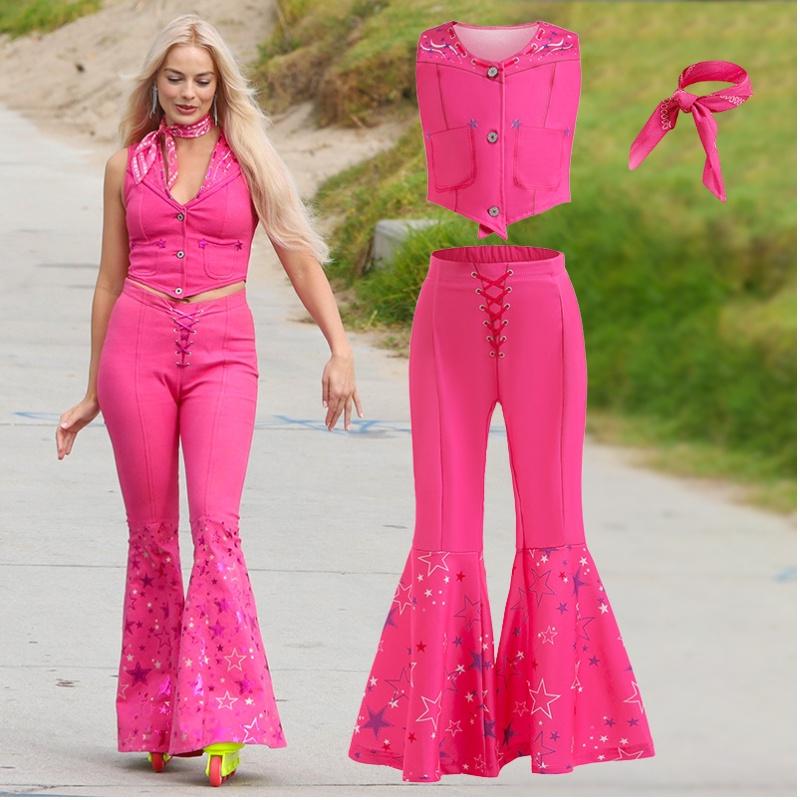 Nuovo Set Costume Cosplay Barbie Per Bambine Stile Principessa Carino Stampato E Multicolore