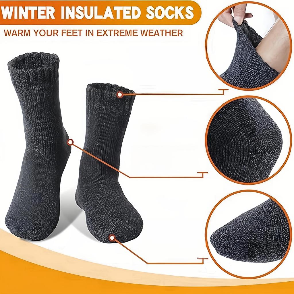 1/2/3/5 Paar Thermosocken für Herren Schwarze Socken für extrem kaltes Wetter