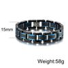 olid carbon fiber Bracelet Stainless Steel Biker Bicycle Motorcycle Bracelets High Quality Punk Men's Jewelry