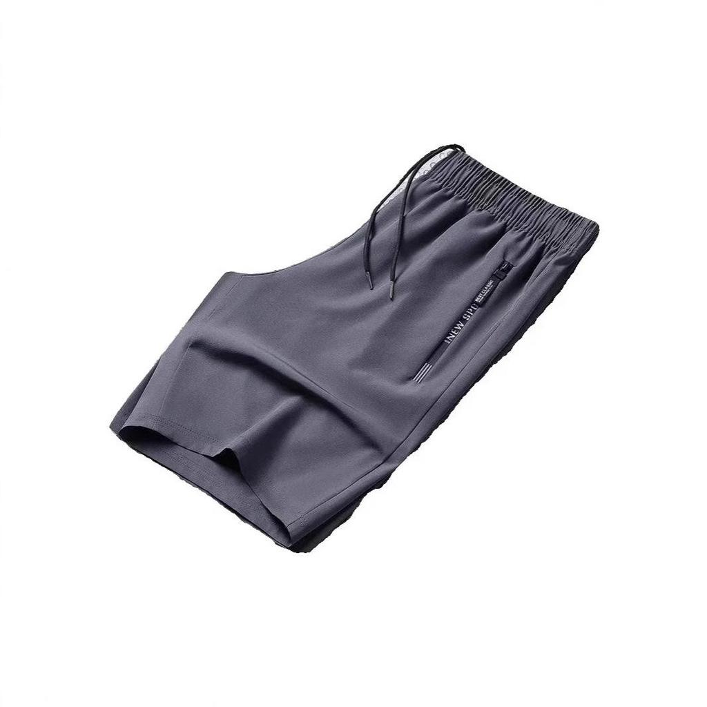 Men's Summer Quick-Dry Ice Silk Shorts - European & American Style, Loose Fit, Plus Size, Short-Sleeved, Lightweight.