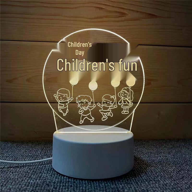 Acrylic 3D Night Light - Custom Table Lamp with Logo, Ideal for Events & Christmas Gifts