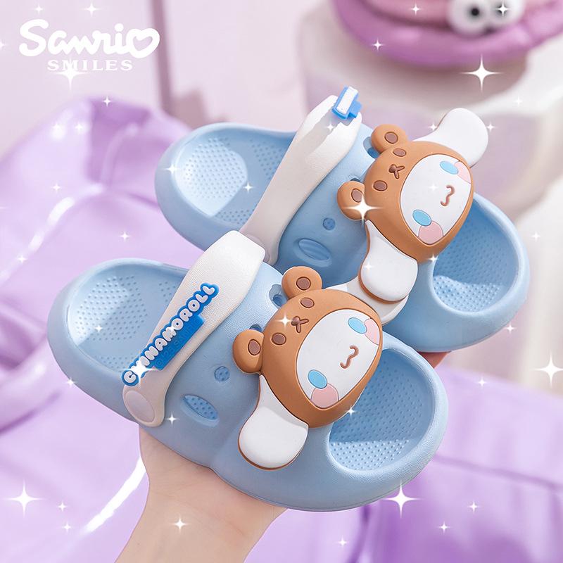 Sanrio Girls' Non-Slip Cartoon Summer Slippers - Lightweight & Soft Sole for Children