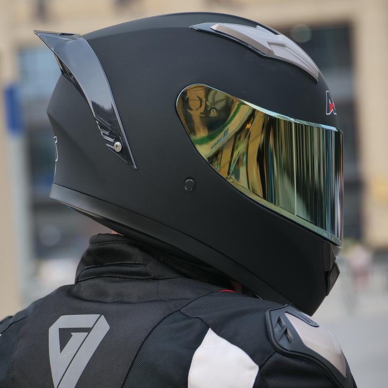 Helmet men's motorcycle full helmet locomotive women's electric four seasons summer riding helmet