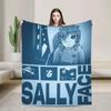 Sally Face Sal Fisher SF Guitar Blanket Flannel All Season Lightweight Throw for Bed Sofa Gaming Gothic Design Multifunctional P