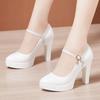 Fashion Women's Patent Leather Wedding Shoes Fashion Platform Shallow Mouth Women Pumps Concise Super High Heels Party Shoes Female