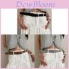 Retro Solid Color Punk Style Pu Leather Belt For Women With Metal Buckle Accessories