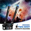 Confetti Cannon Machine DMX Remote Control 2 Holes Double-Shot Electronic Cannon Launcher Bar Wedding Party Props