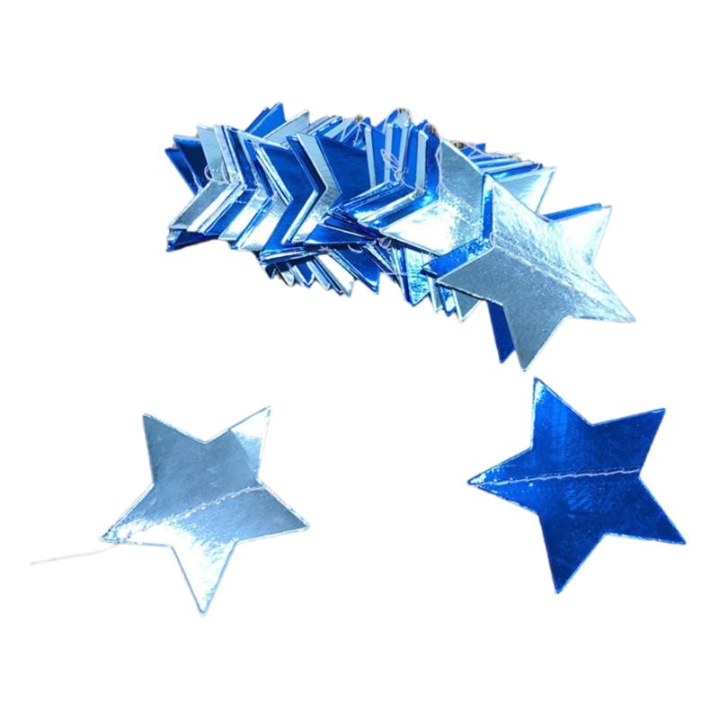 Elegant Star Garlands Decoration Glitters Paper Streame Festival Ornament for Birthday Party Supplies Daily Casual Use