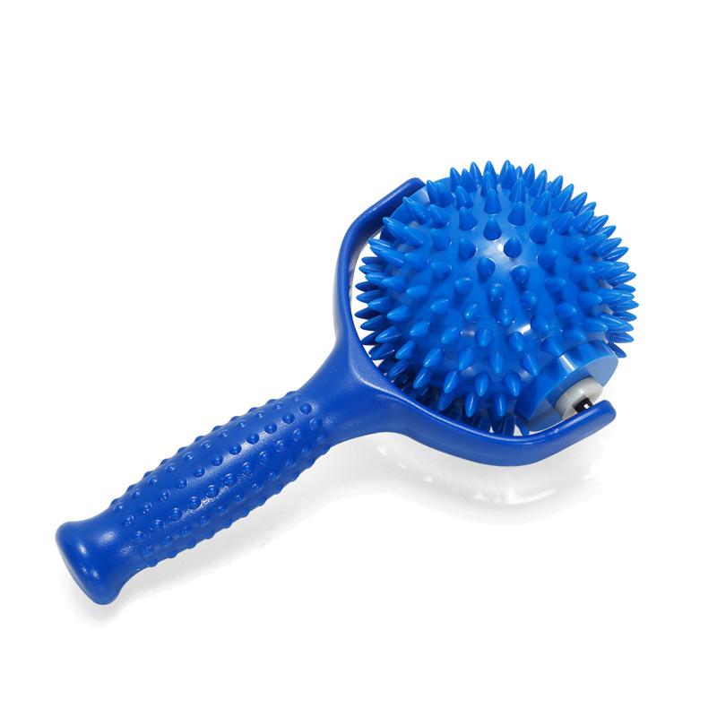 Roller Massage Stick Spiky Ball Kit Deep Tissue Muscle Relaxation Tools for Yoga Fitness and Body Massage синий