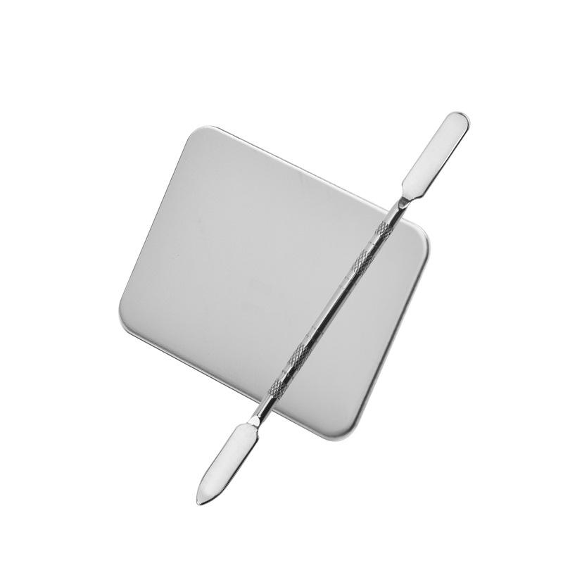 Stainless Steel Nail & Makeup Ring Palette Set