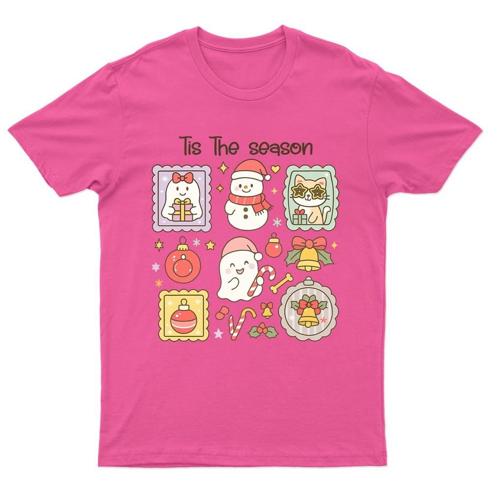 Tis The Season Christmas TShirt Unisex Gift Retro Seasonal Funny Xmas Santa a