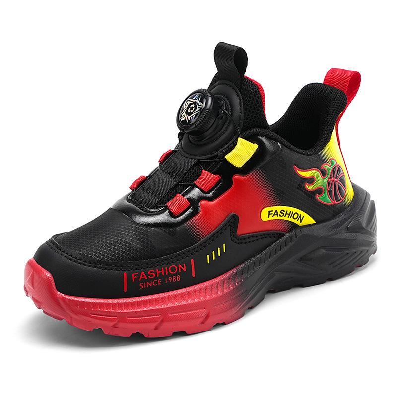 2025 Autumn Boys' Leather Lightweight Non-Slip Running Shoes - Versatile Children's Sports Footwear